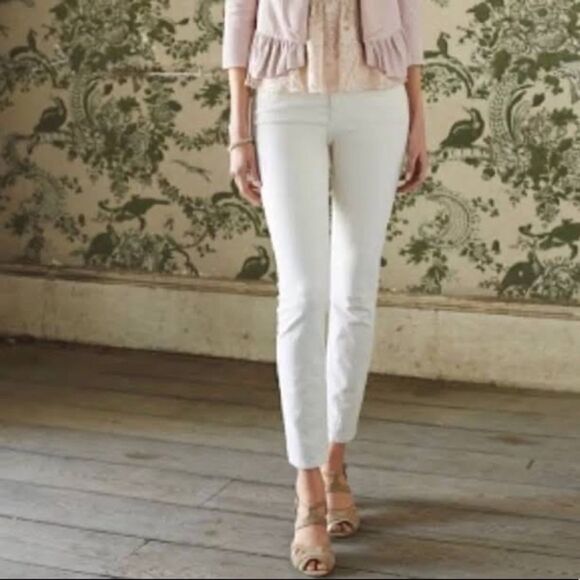 AG Adriano Goldschmied White Stevie Slim Straight Ankle Jeans - Picture 1 of 10